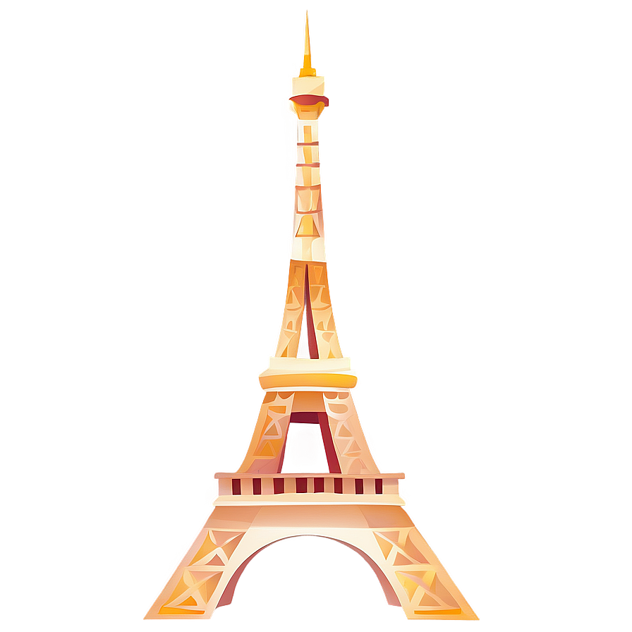 Eiffel Tower Stylized Illustration Png Qvr56 PNG image