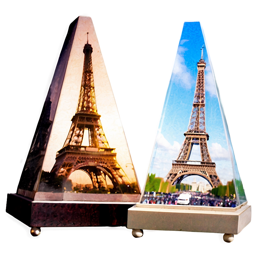 Eiffel Tower Through Glass Pyramid Png 05212024 PNG image