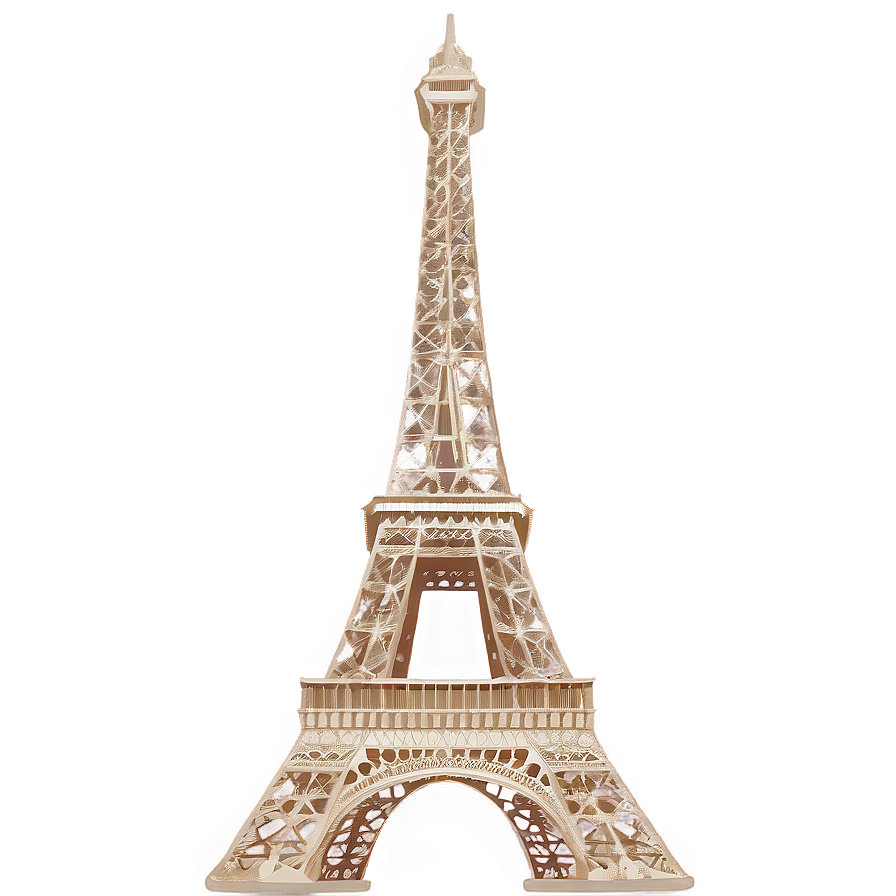 Eiffel Tower Vintage Postcard Png 05212024 PNG image