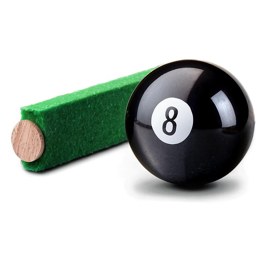 Eight Ball On Green Felt Png 84 PNG image