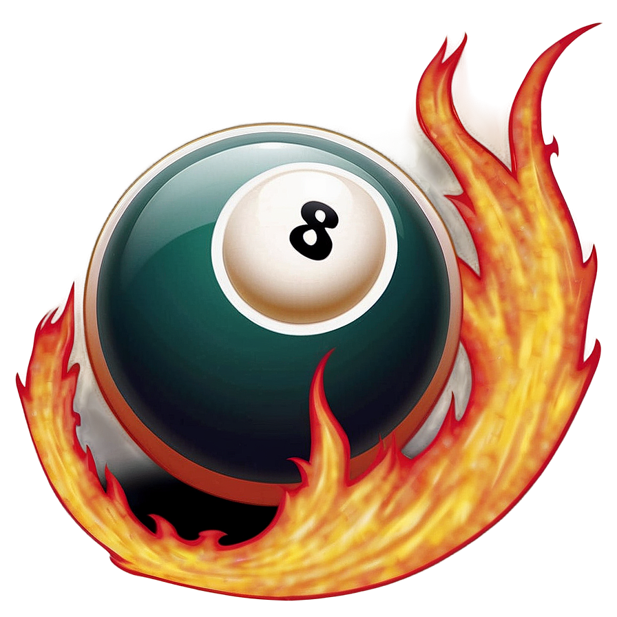 Eight Ball With Flames Png 15 PNG image