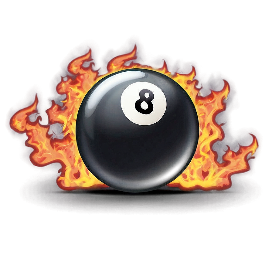 Eight Ball With Flames Png 53 PNG image