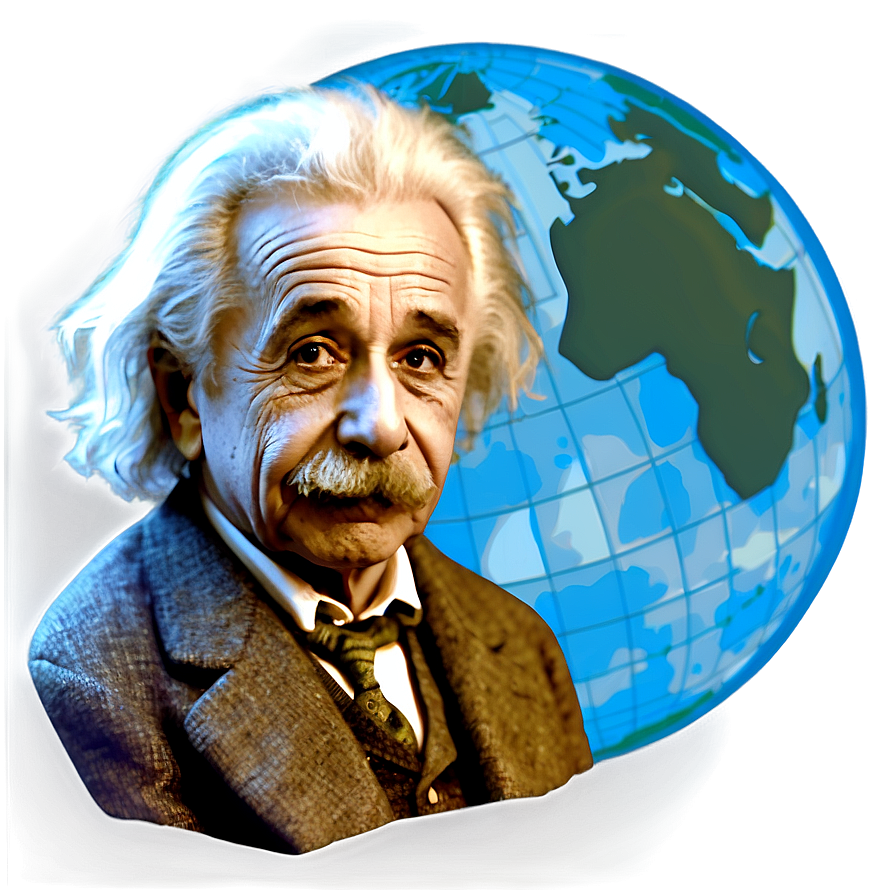 Einstein And Globe Png Yfw PNG image