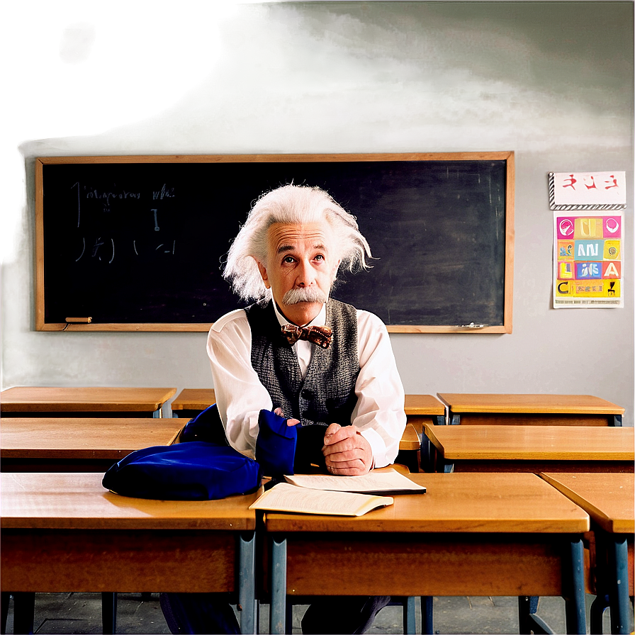 Einstein In Classroom Png 06242024 PNG image