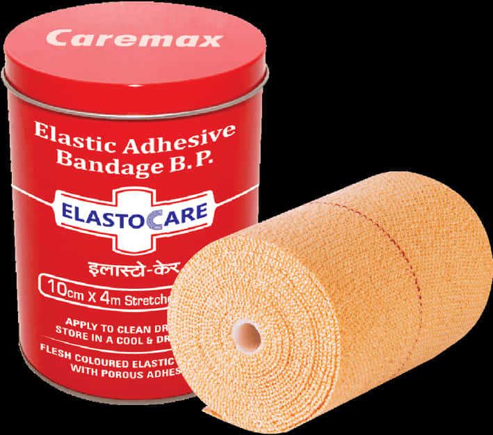 Elastic Adhesive Bandage Containerand Roll PNG image