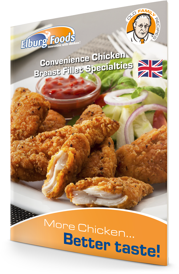 Elburg Foods Fried Chicken Breast Fillet Specialties PNG image