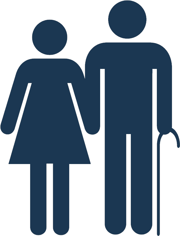 Elderly Couple Silhouette PNG image