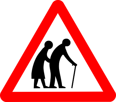 Elderly Crossing Sign PNG image