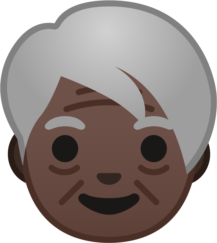 Elderly Emoji Smiling PNG image