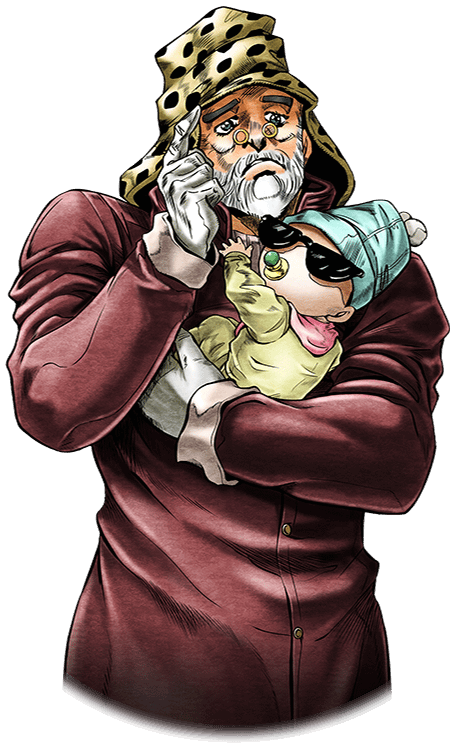 Elderly Manand Child Anime Characters PNG image