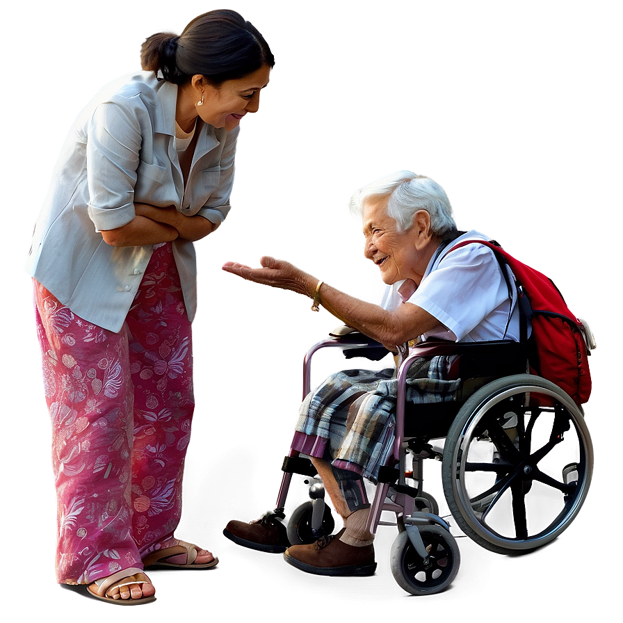 Elderly Person Talking Png 06132024 PNG image