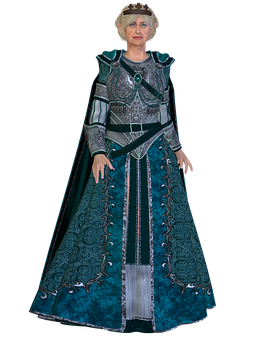 Elderly Womanin Fantasy Armor Costume PNG image