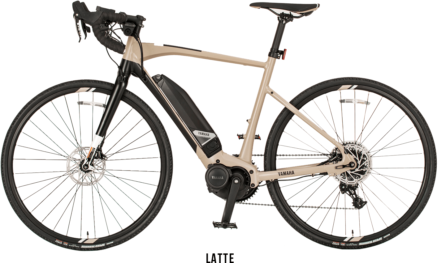 Electric Bicycle Yamaha Motor Beige Background PNG image