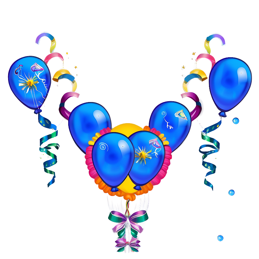 Electric Blue Balloons Png 20 PNG image