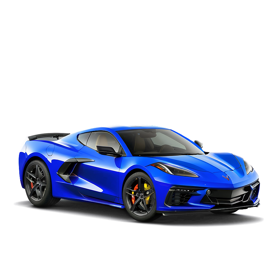 Electric Blue Corvette C8 Png 06252024 PNG image