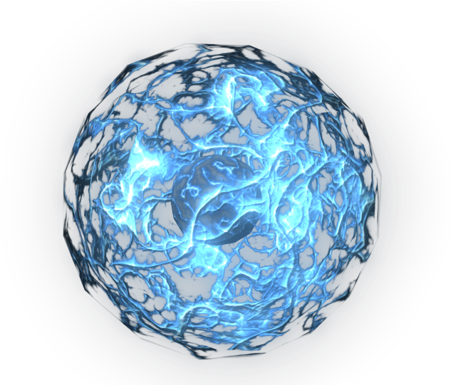 Electric Blue Energy Orb PNG image