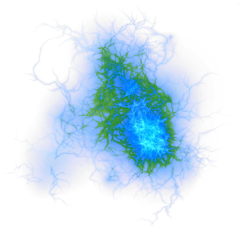 Electric Blue Energy Plasma PNG image