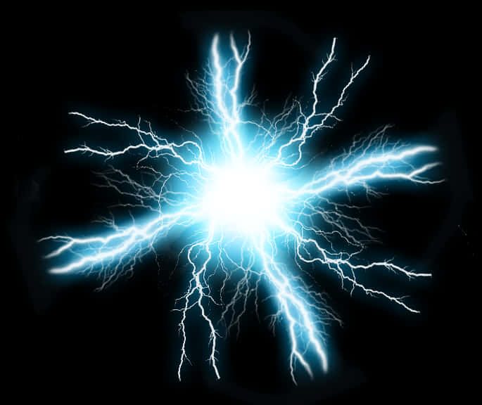 Electric_ Blue_ Lightning_ Burst PNG image