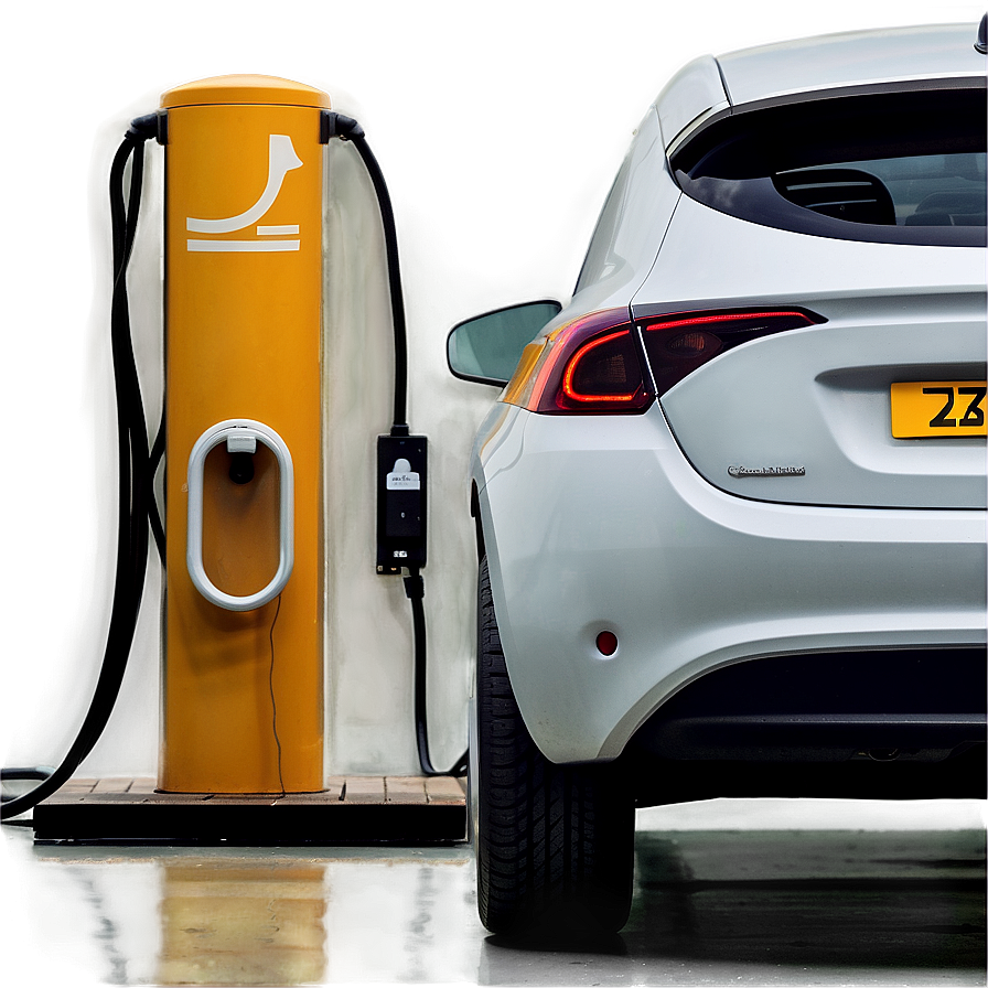 Electric Car At Charging Point Png 15 PNG image