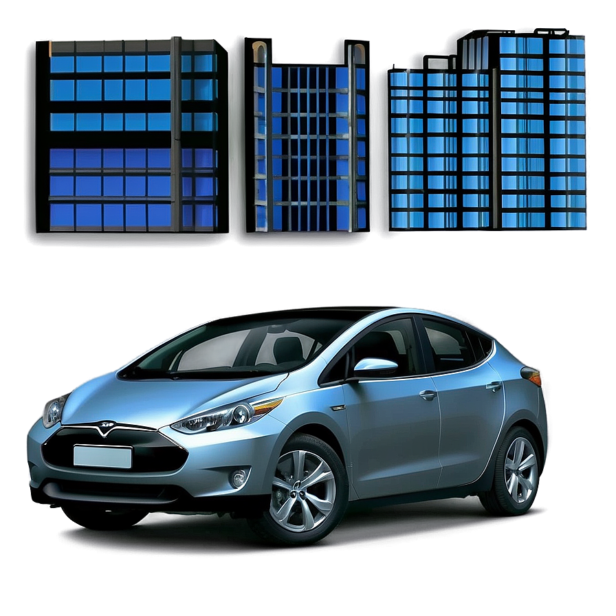 Electric Car In Cityscape Png 30 PNG image