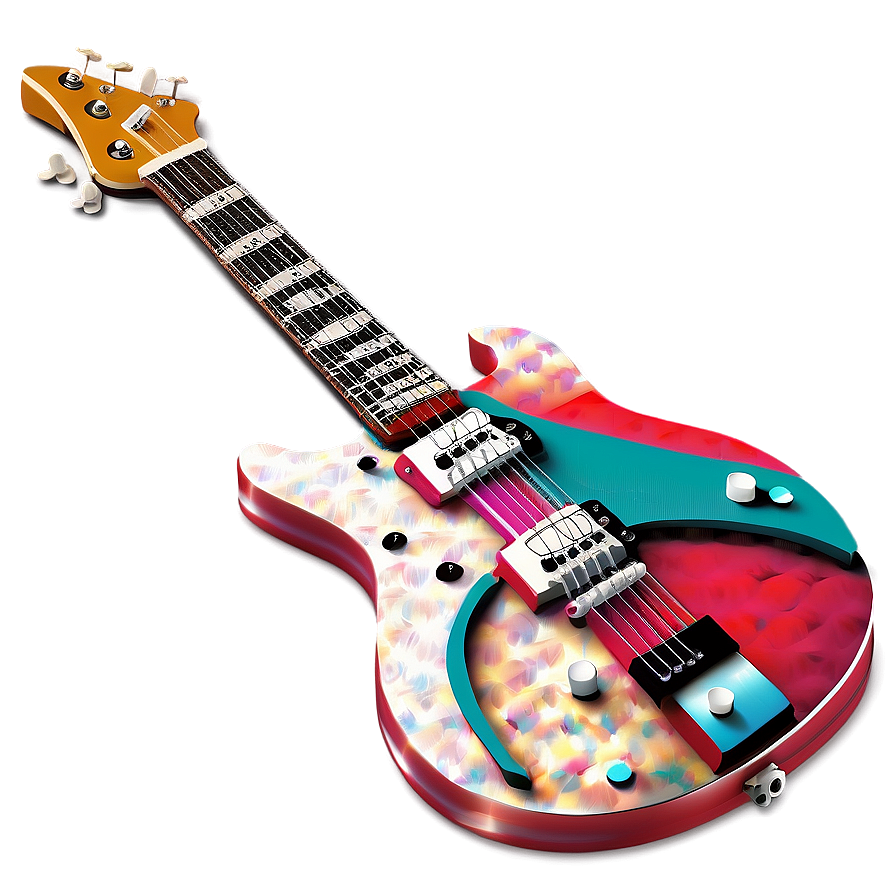 Electric Guitar Artwork Png 05252024 PNG image