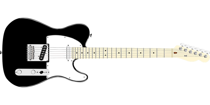 Electric Guitar Black Background PNG image