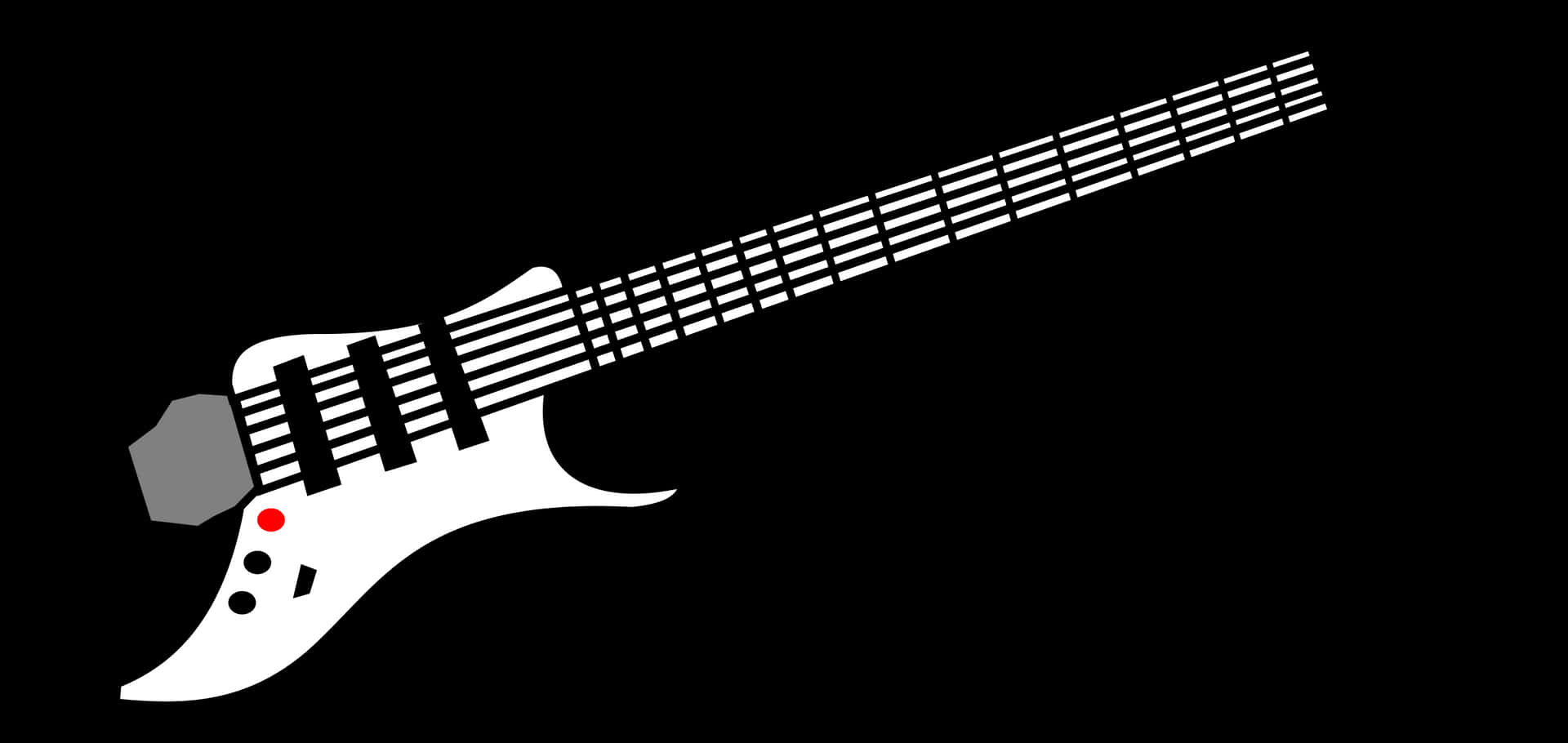 Electric Guitar Graphic Black Background PNG image