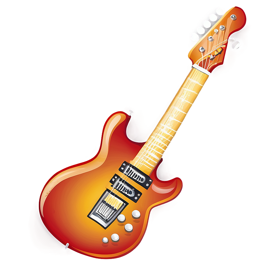 Electric Guitar Illustration Png 05252024 PNG image
