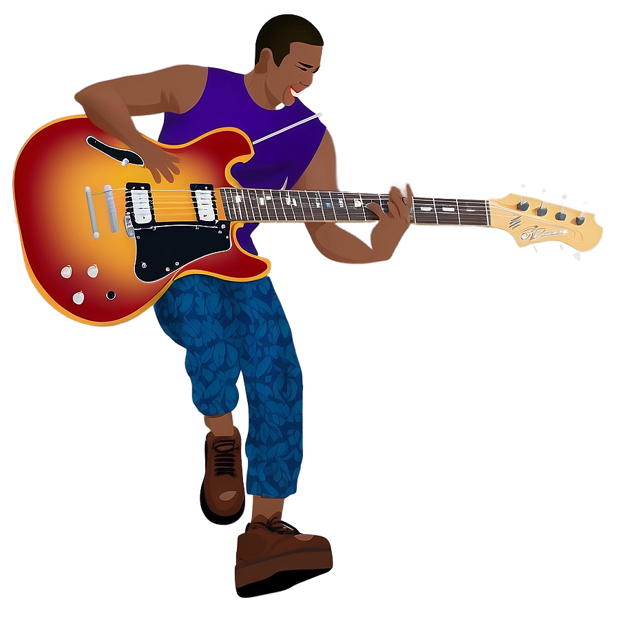 Electric Guitar In Action Png Wls PNG image
