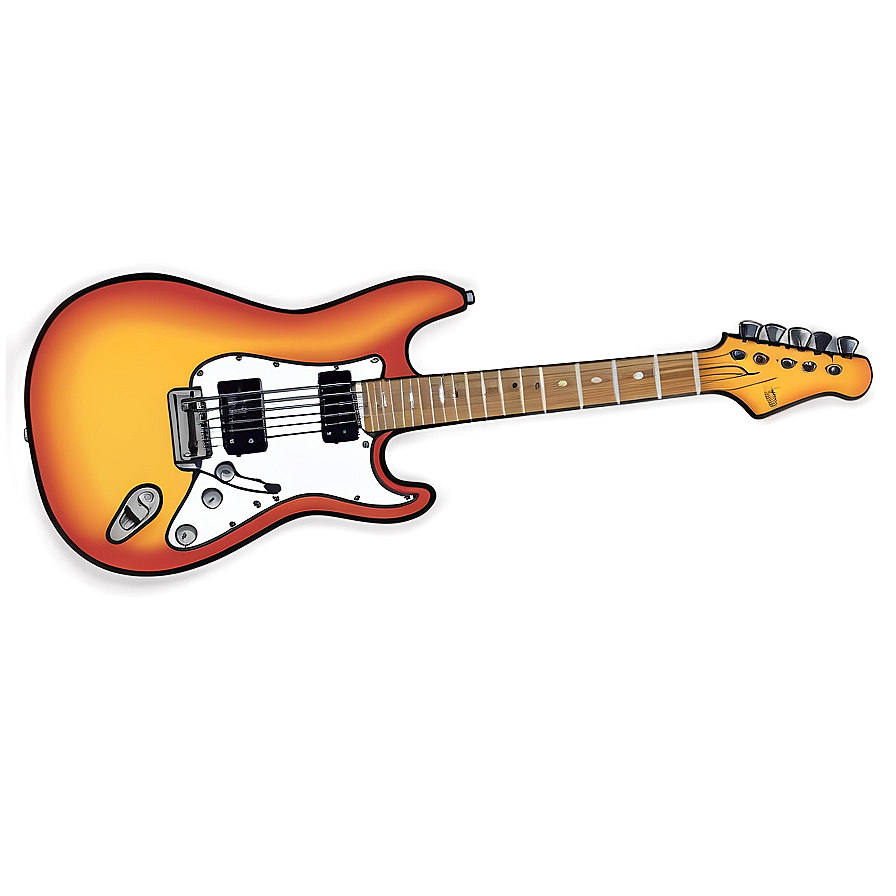 Electric Guitar Sketch Png 05252024 PNG image