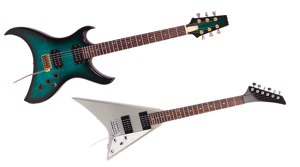 Electric Guitars Dual Designs PNG image