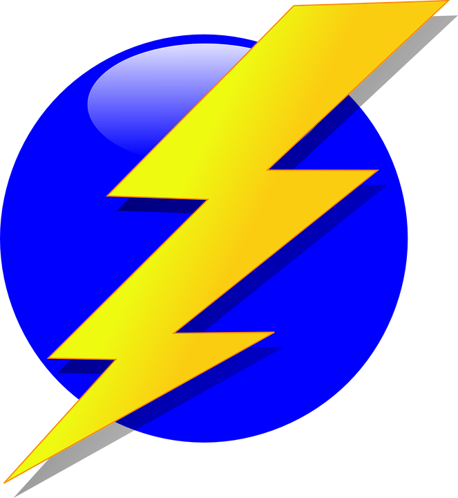 Electric Lightning Bolt Graphic PNG image