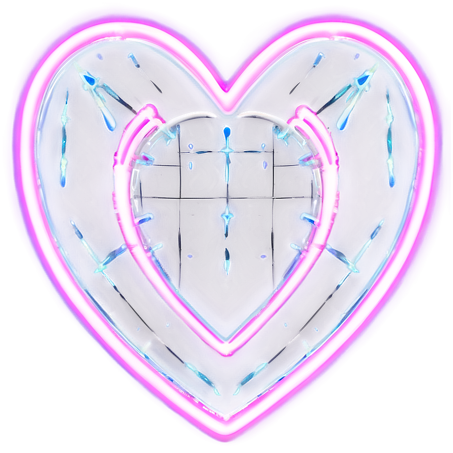 Electric Neon Heart Png 06122024 PNG image