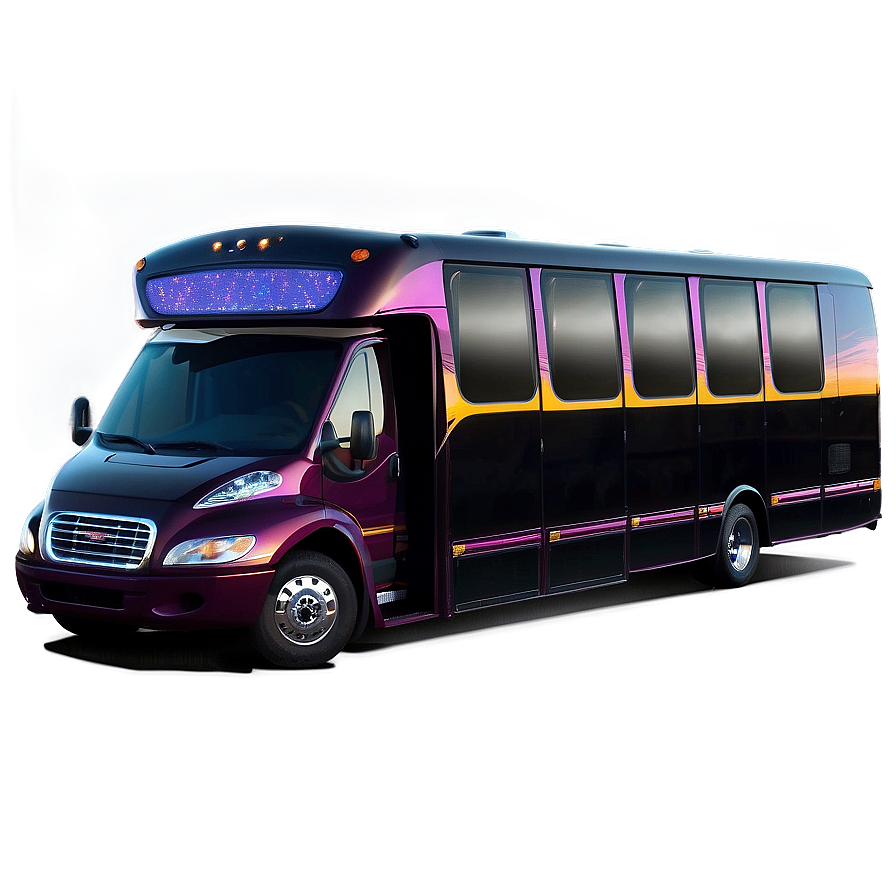 Electric Party Bus Scene Png Xsm70 PNG image