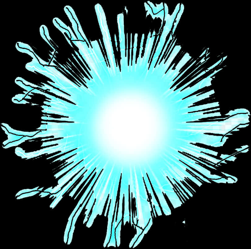 Electric Plasma Explosion PNG image