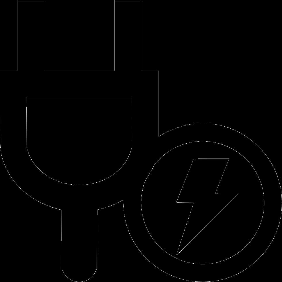 Electric Plugand Lightning Symbol PNG image