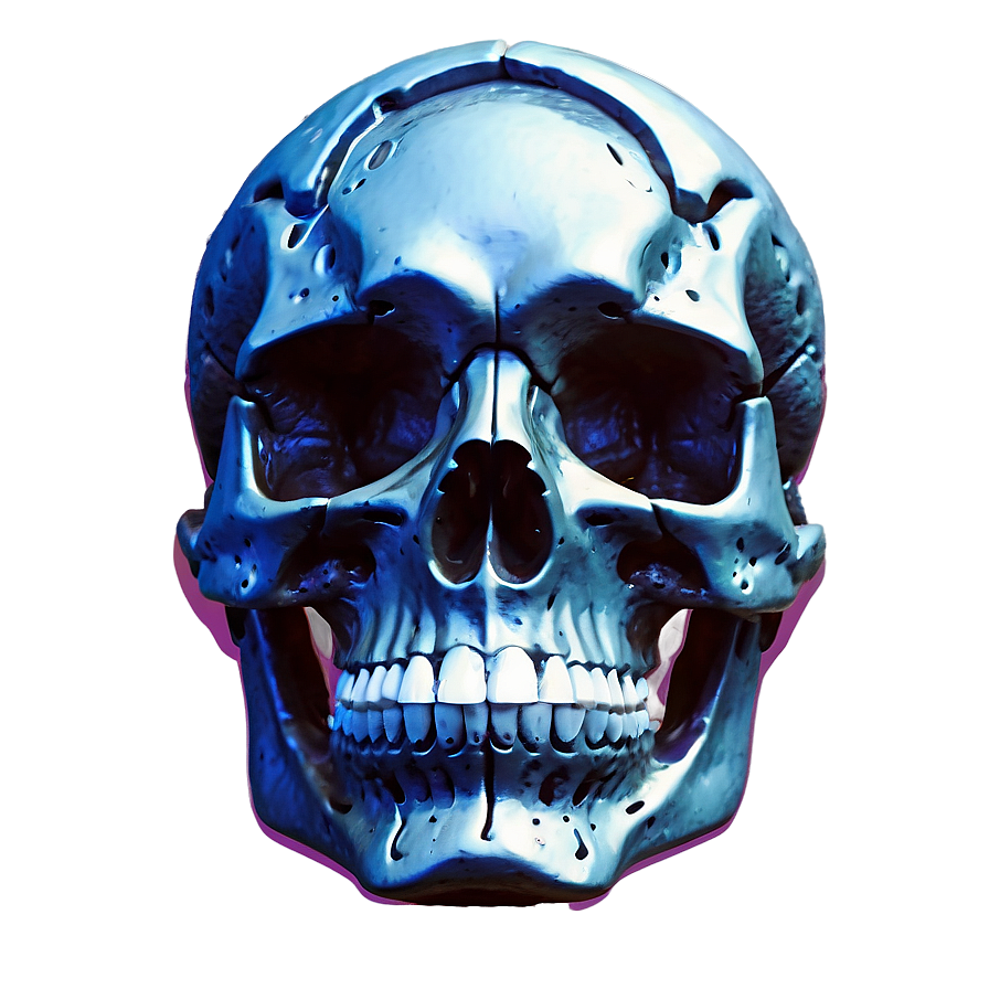 Electric Skull Face Visual Png Vir PNG image