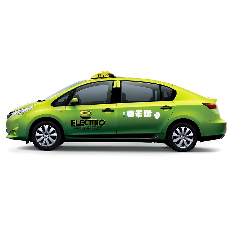 Electric Taxi Vehicle Png Dqg90 PNG image