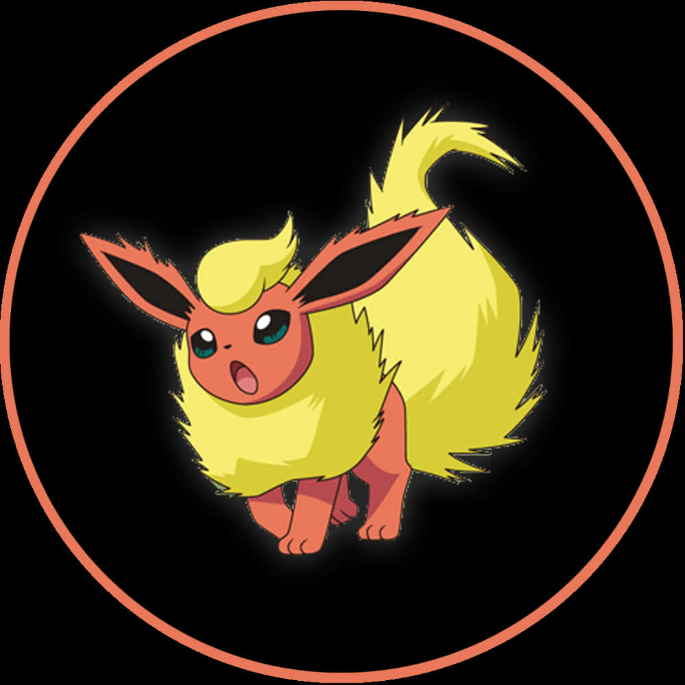Electric Type Pokemon Flareon PNG image