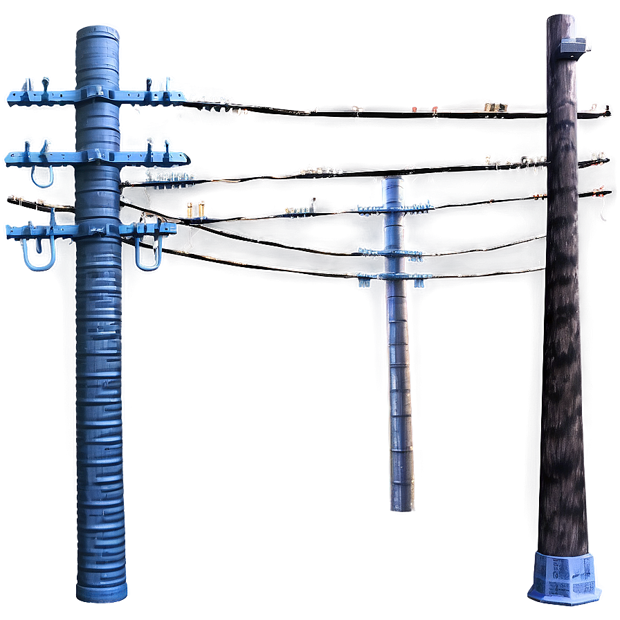 Electrical Poles And Wires Png 06282024 PNG image