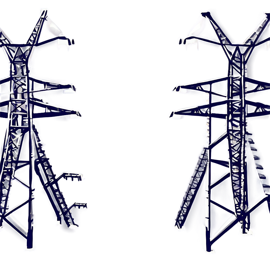 Electricity Pylons Field Png Obr PNG image