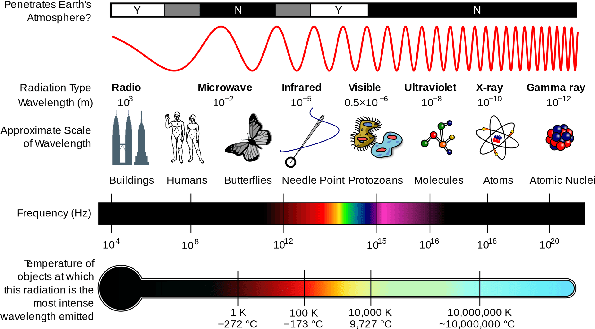 Electromagnetic Spectrum Overview PNG image