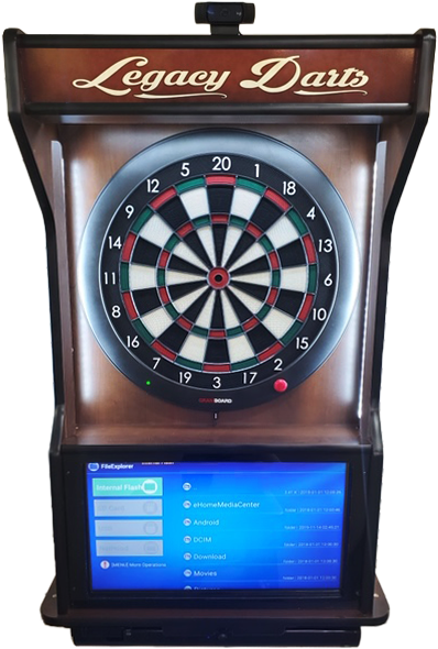 Electronic Dartboard Setup PNG image