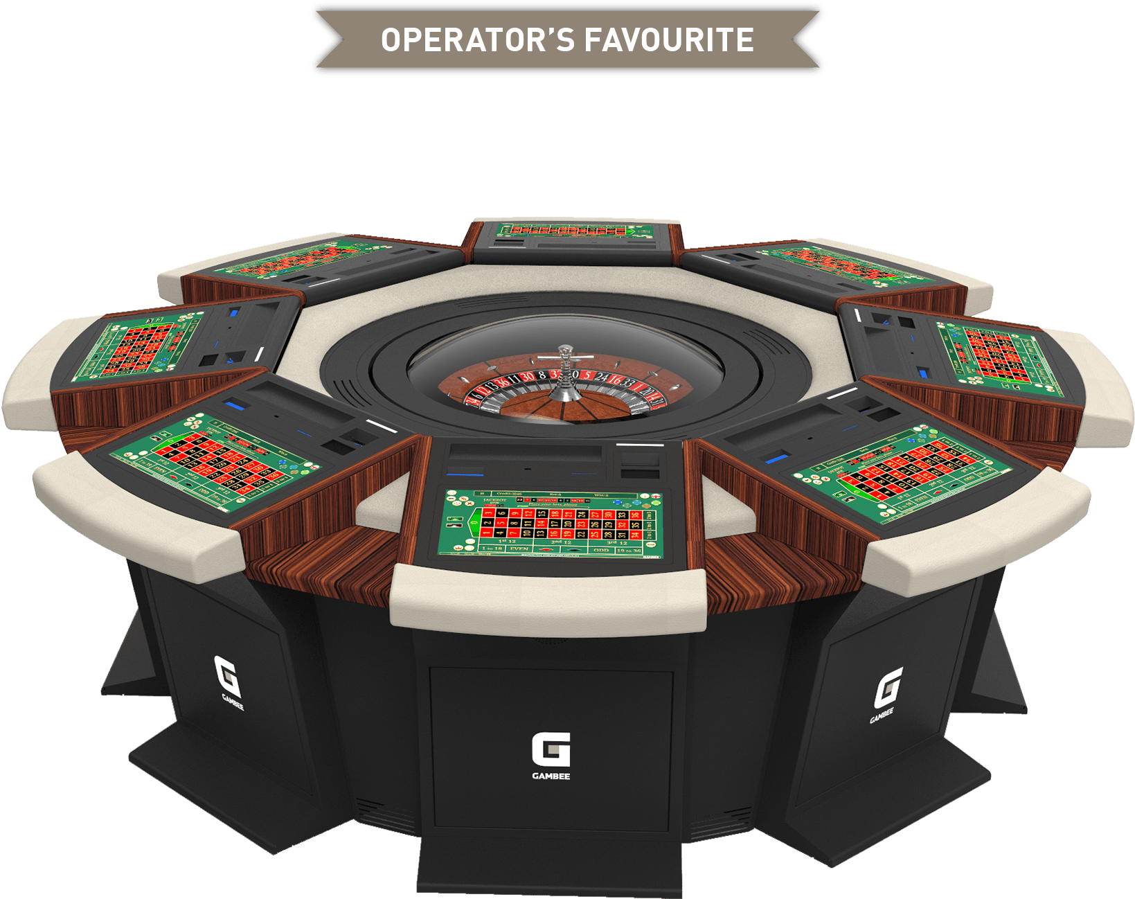 Electronic Roulette Table Setup PNG image