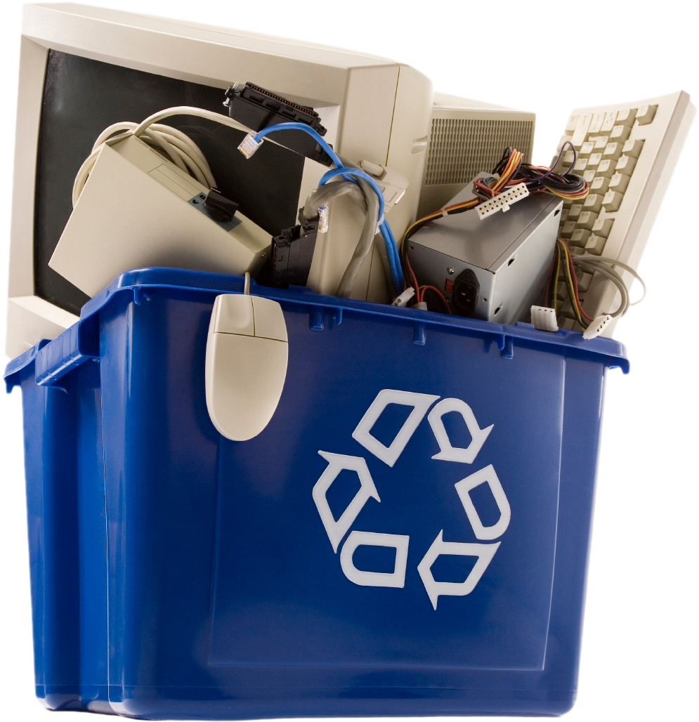 Electronics Recycling Bin PNG image