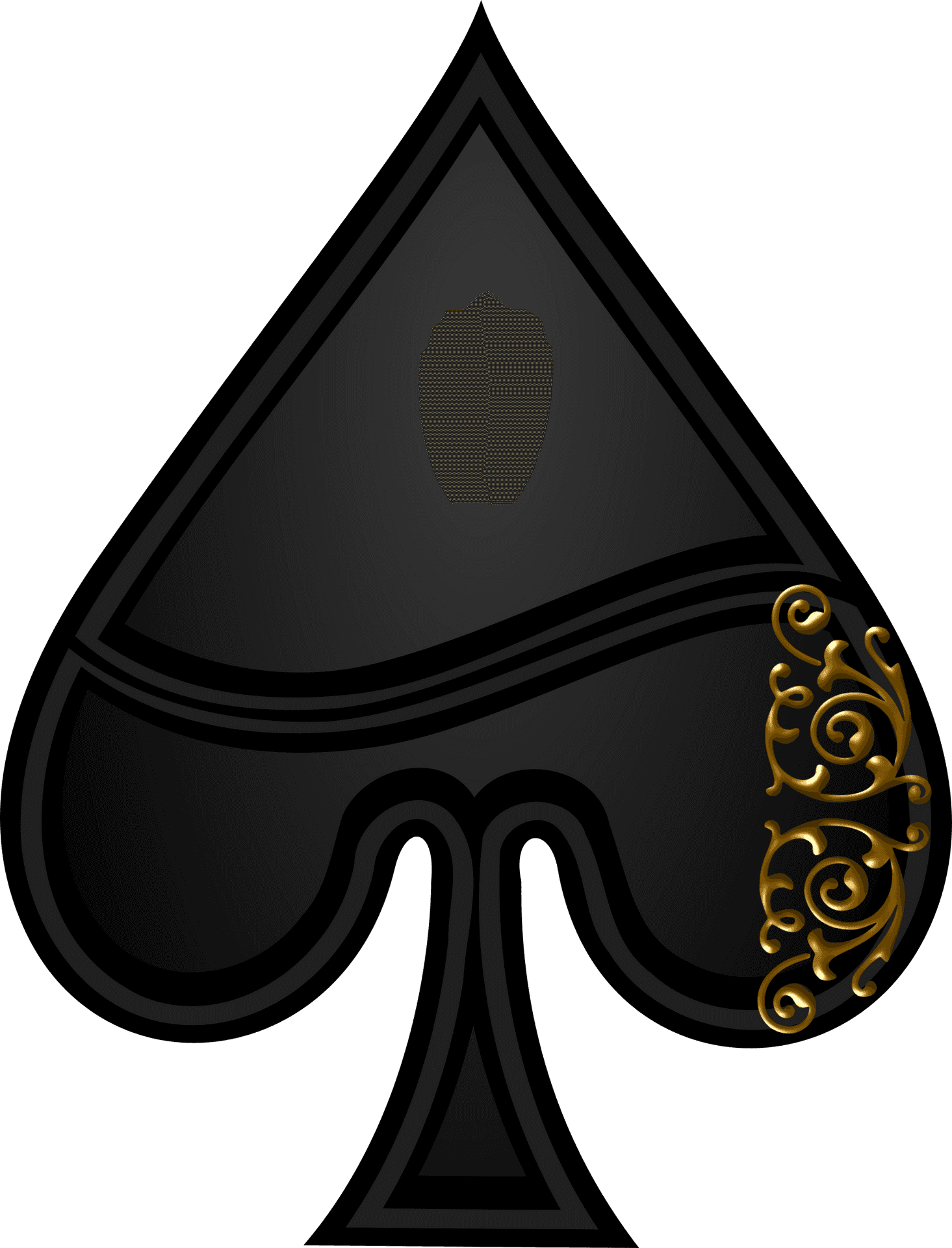 Elegant Aceof Spades Design PNG image