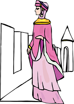 Elegant Animated Princess PNG image
