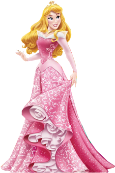 Elegant Animated Princess Pink Dress PNG image