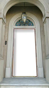 Elegant Archway Entrance Door PNG image