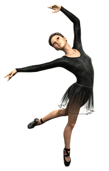 Elegant Ballerina Pose PNG image